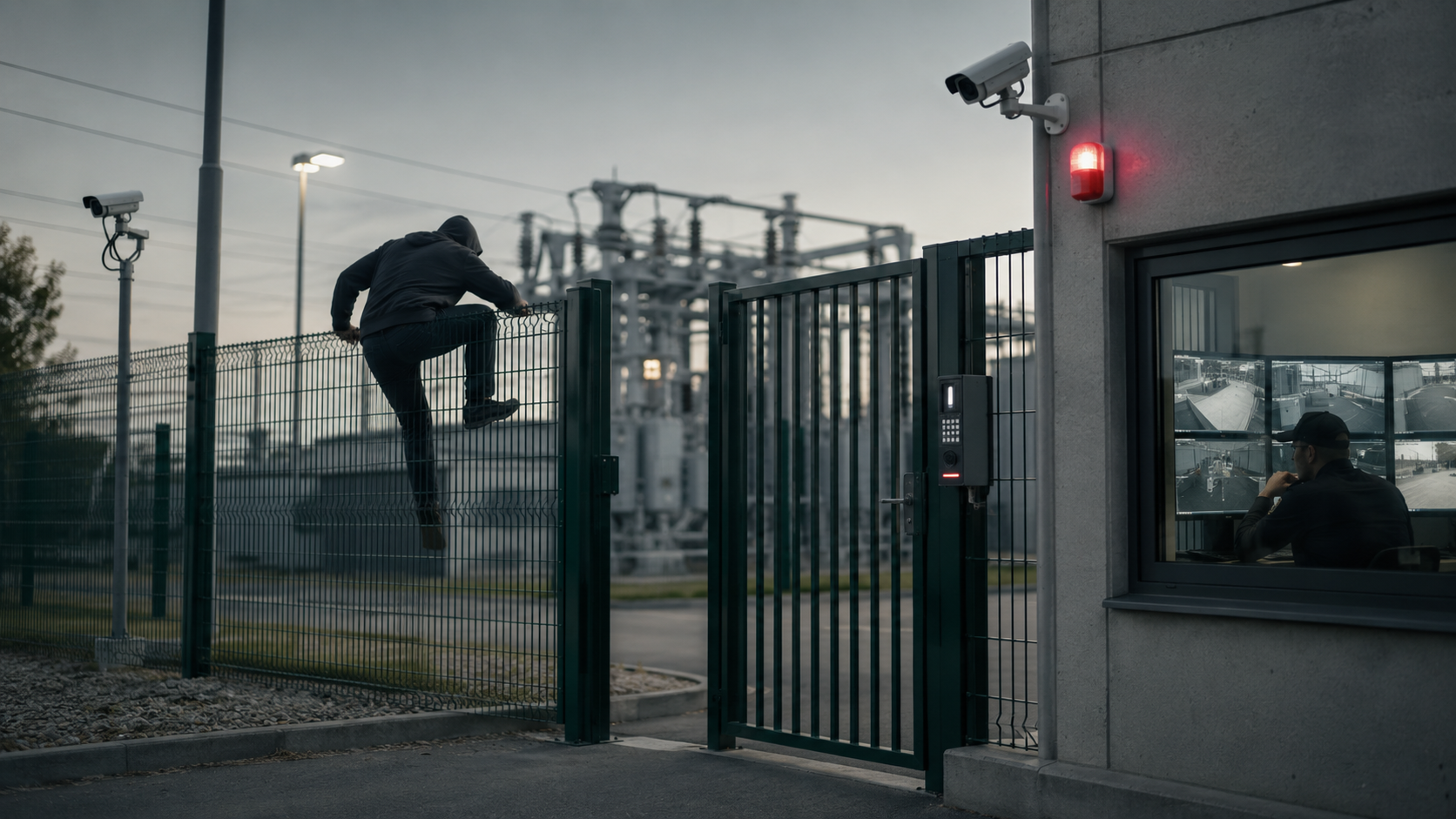 Delayed response security scene